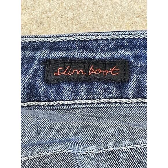 Earl Jeans Embellished Rhinestones Stretch Slim Boot Cut Size 10 Women’s Denim - Picture 12 of 13